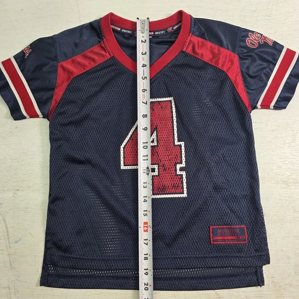 Colosseum Athletics NCAA Ole Miss Rebels‎ Football Jersey Kids Boys Sz S (4/5)